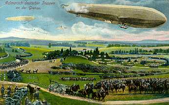 Grenzübertritt mit Zeppelin