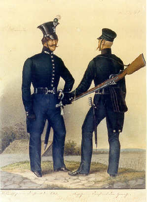 Zeichnung zu einem Uniformreglement 1848